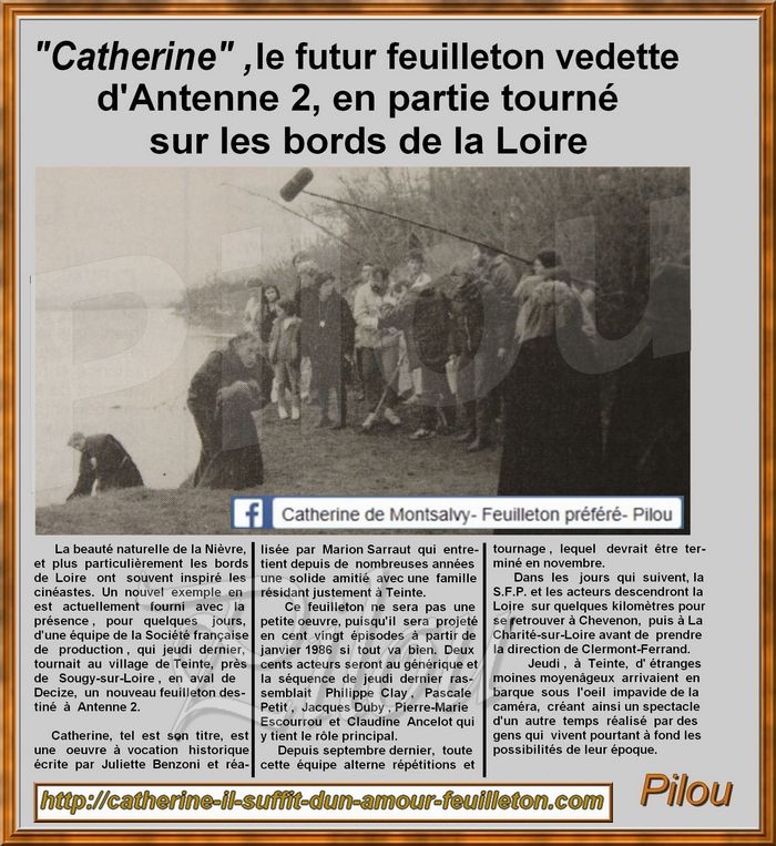 catherine-tournage-feuilleton-antenne2- sur-les-bords-de-loire