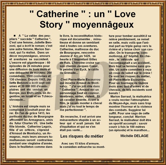 marion-sarraut-catherine-juliette-benzoni-article-presse-année-1985